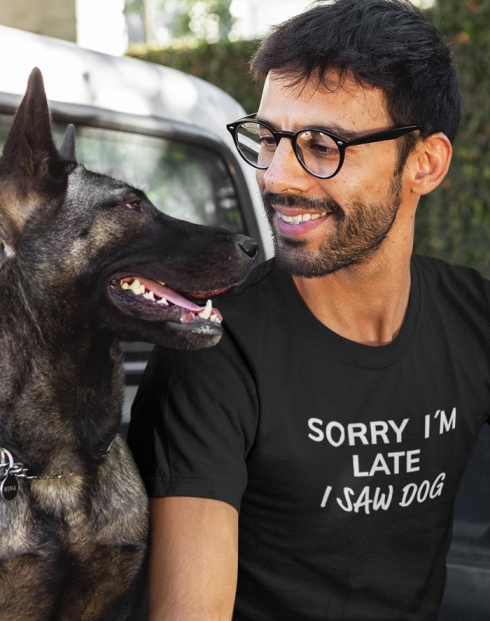 Pánske tričko Sorry, I saw dog