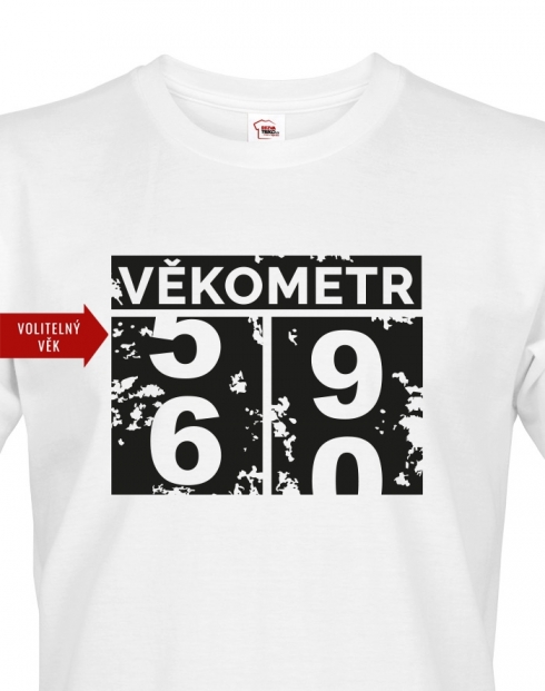 Pánské tričko Věkometr k 60. narozeninám