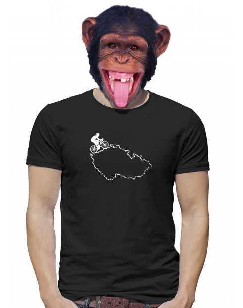 Pánské tričko pro cyklisty s mapou Čr