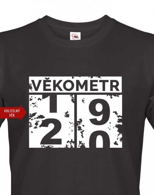 Pánské tričko Věkometr k 20. narozeninám