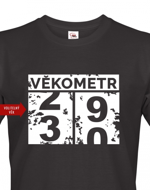 Pánské tričko Věkometr k 30. narozeninám