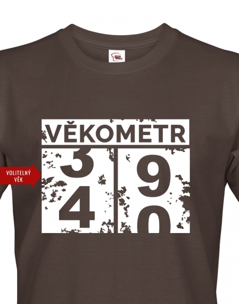Pánské tričko Věkometr k 40. narozeninám
