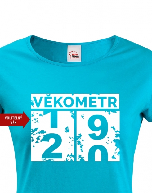 Dámské tričko Věkometr k 20. narozeninám