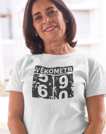 Dámské tričko Věkometr k 60. narozeninám