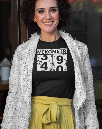 Dámské tričko Věkometr k 40. narozeninám