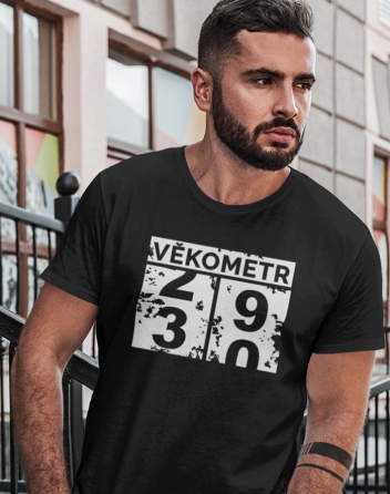 Pánské tričko Věkometr k 30. narozeninám