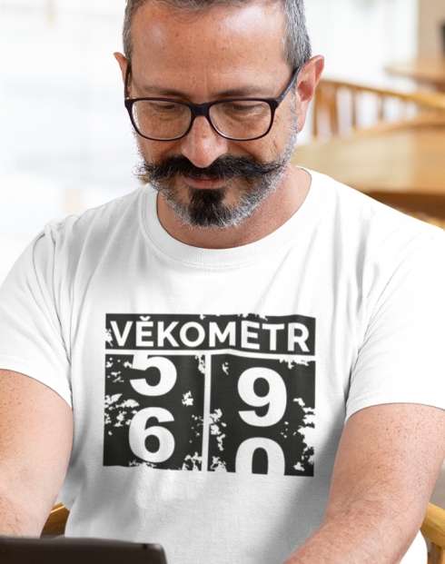 Pánské tričko Věkometr k 60. narozeninám