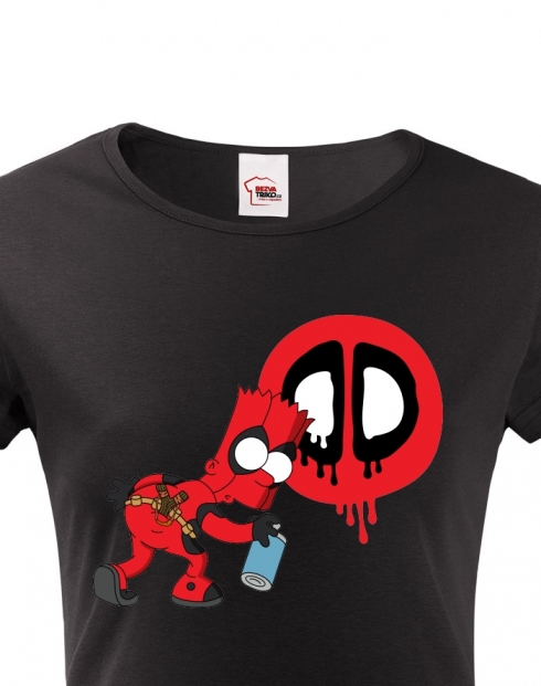 Dámské tričko Bart Simpson Deadpool