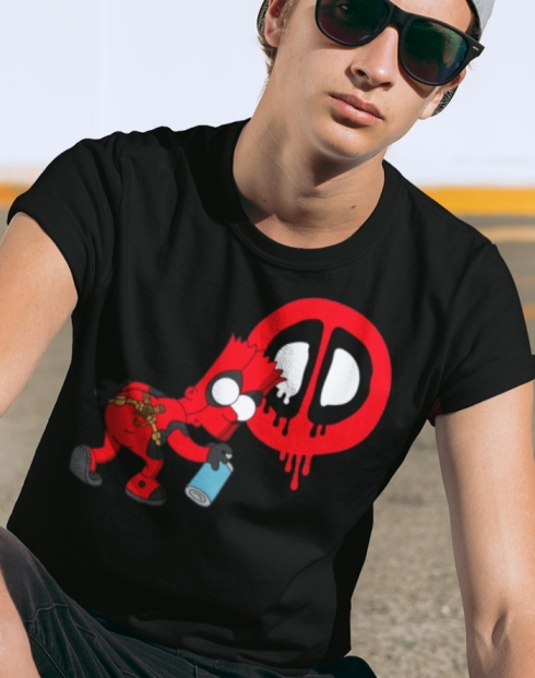 Pánské tričko Bart Simpson Deadpool