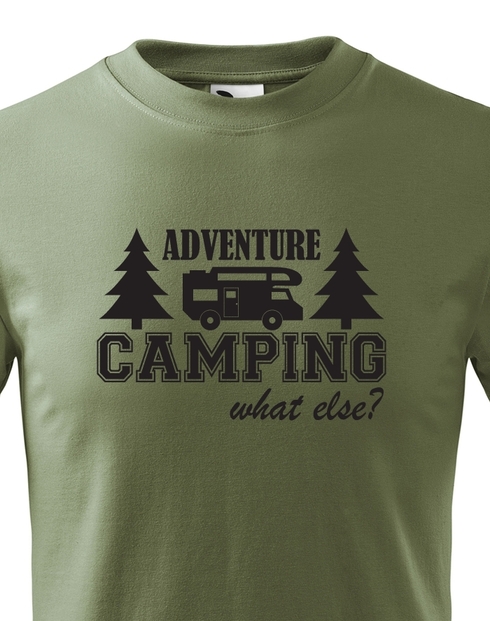 Dětské tričko s karavanem - Adventure Camping