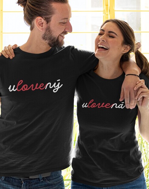 Svatební párová trička Ulovená/Ulovený