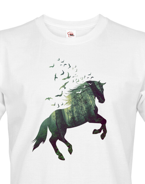 Pánské tričko s potiskem koně