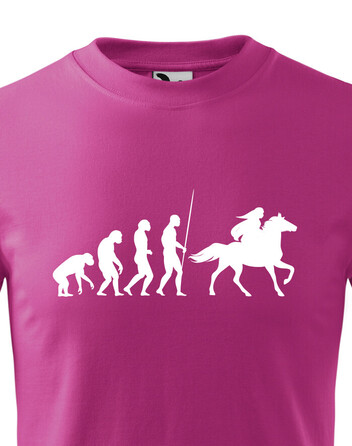 Dětské tričko Evoluce jezdkyně
