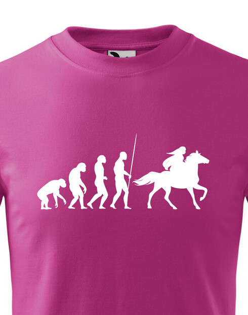 Dětské tričko Evoluce jezdkyně