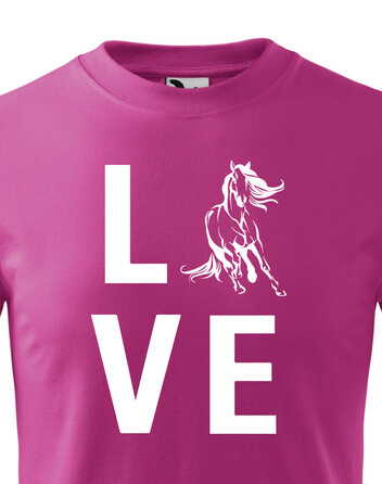 Dětské tričko Láska ke koním