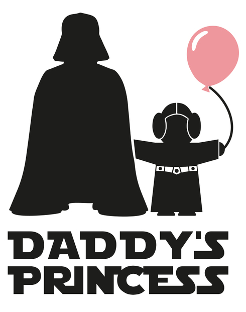 Body s potiskem Star Wars Daddys Princess