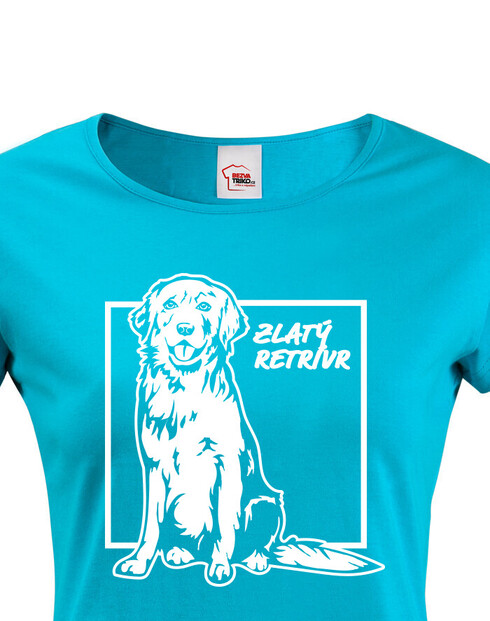 Dámské tričko Zlatý retrívr