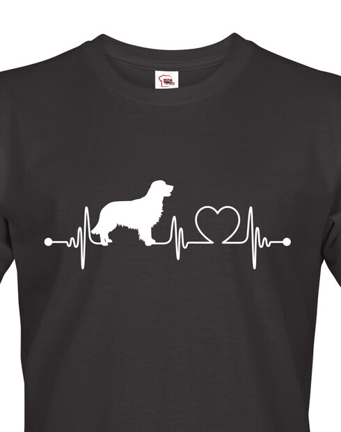 Pánské tričko Zlatý retrívr tep