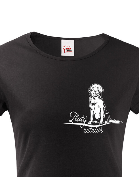 Dámské tričko Zlatý retrívr 2