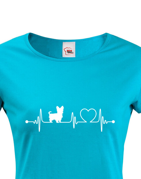 Dámské tričko Yorkshirský teriér tep