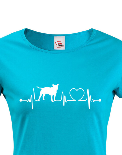 Dámské tričko Stafordšírsky bulteriér tep