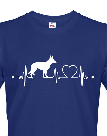 Pánské tričko Německý ovčák tep