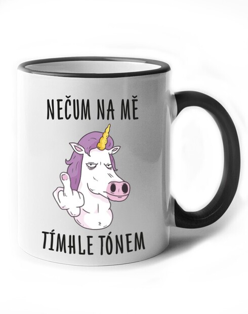 Vtipný keramický hrnek Nečum na mě tímhle tónem