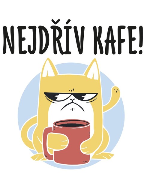 Vtipný plechový hrnek Nejdřív kafe!