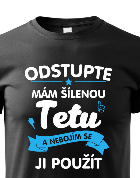 Dětské tričko s potiskem mám šílenou tetu