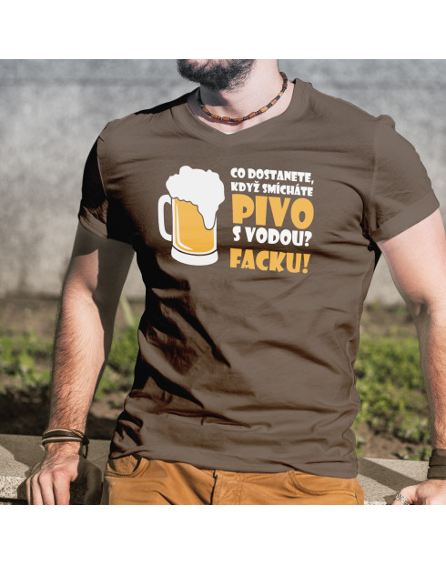 Pánské tričko s pivním motivem Co dostaneme...