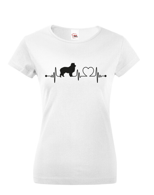 Dámské tričko Border kolie tep