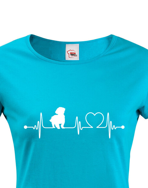 Dámské tričko Maltézák tep