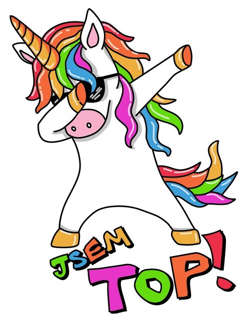 Vtipný plecháček Jsem top!