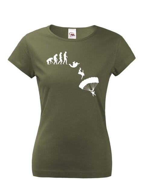Dámské tričko Parašutista evoluce
