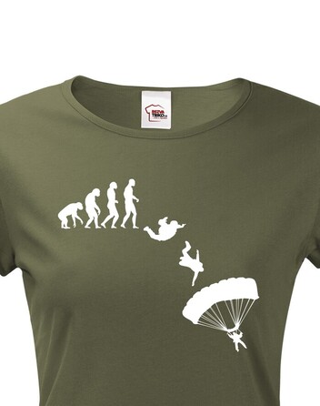 Dámské tričko Parašutista evoluce