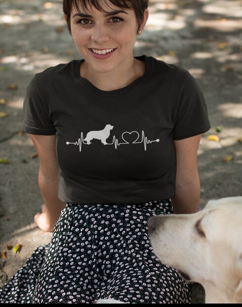 Dámské tričko Zlatý retrívr tep