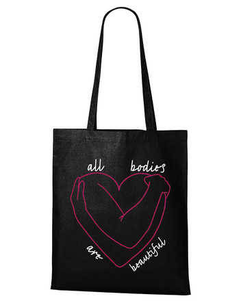 Plátěná taška All bodies are beautiful