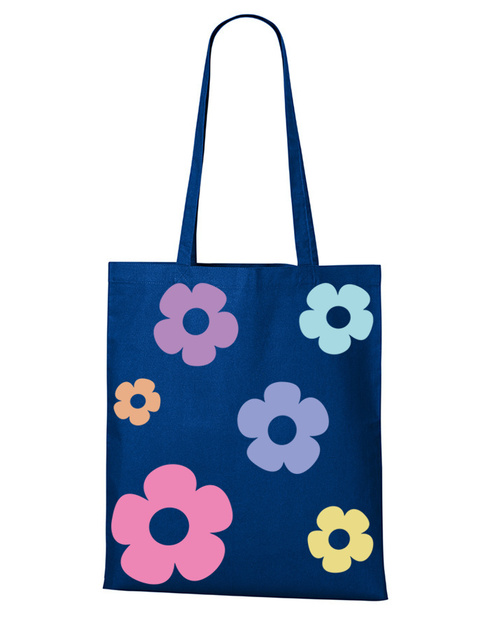 Plátěná taška s květinami