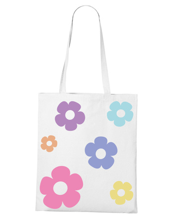 Plátěná taška s květinami