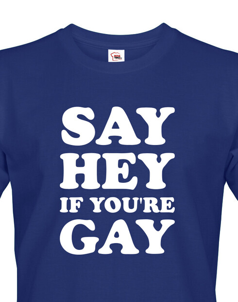 Pánské tričko Say hey if you are gay
