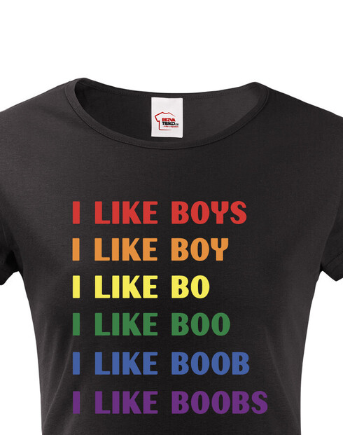 Dámské tričko I like boobs
