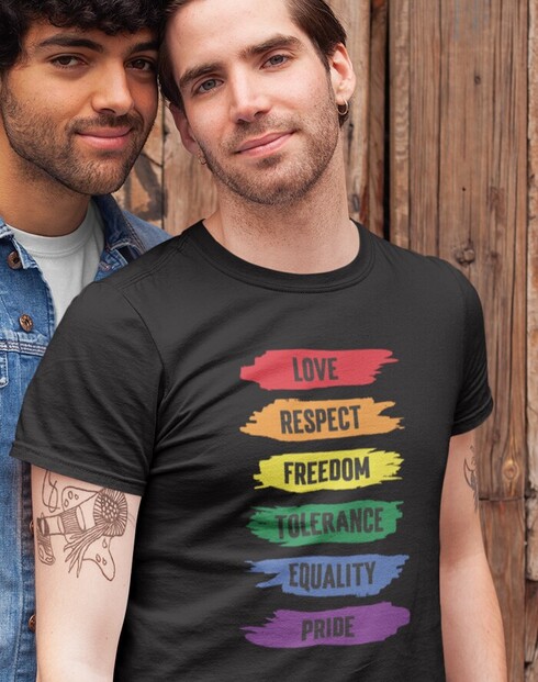 Pánské tričko Love respect freedom