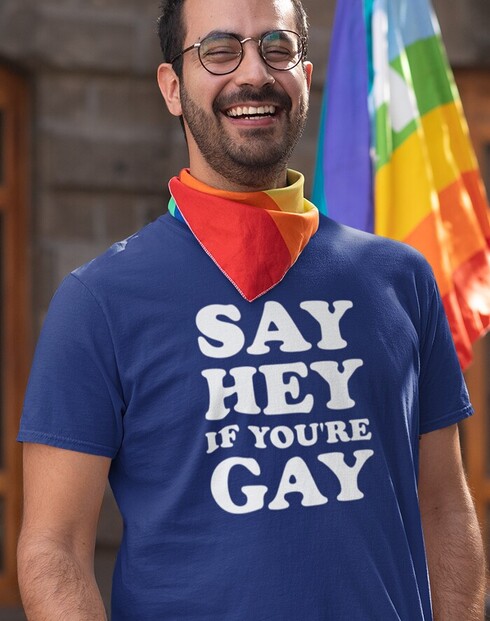 Pánské tričko Say hey if you are gay