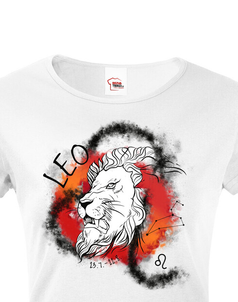 Dámské tričko se znamením zvěrokruhu Lev
