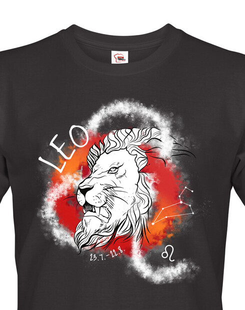 Pánské tričko se znamením zvěrokruhu Lev