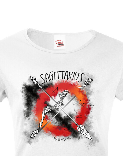 Dámské tričko se znamením zvěrokruhu Střelec