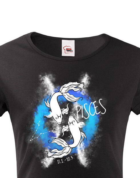 Dámské tričko se znamením zvěrokruhu Ryby