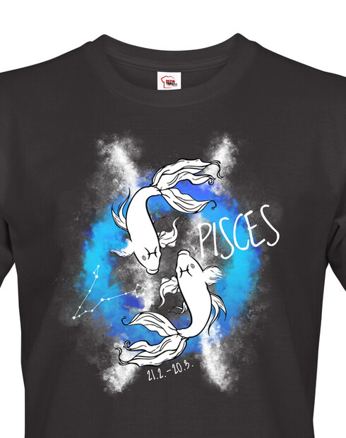 Pánské tričko se znamením zvěrokruhu Ryby