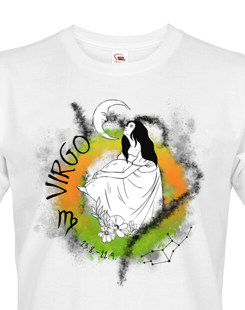 Pánské tričko se znamením zvěrokruhu Panna