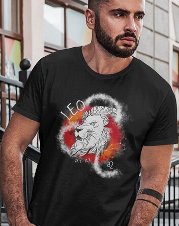 Pánské tričko se znamením zvěrokruhu Lev